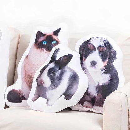 3D Pillow with Custom Pet Portrait Unique Decor