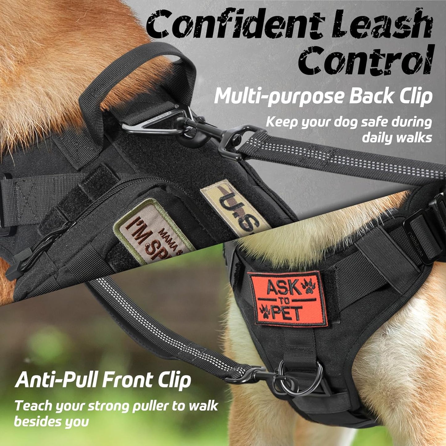 Tactical No Pull Dog Harness