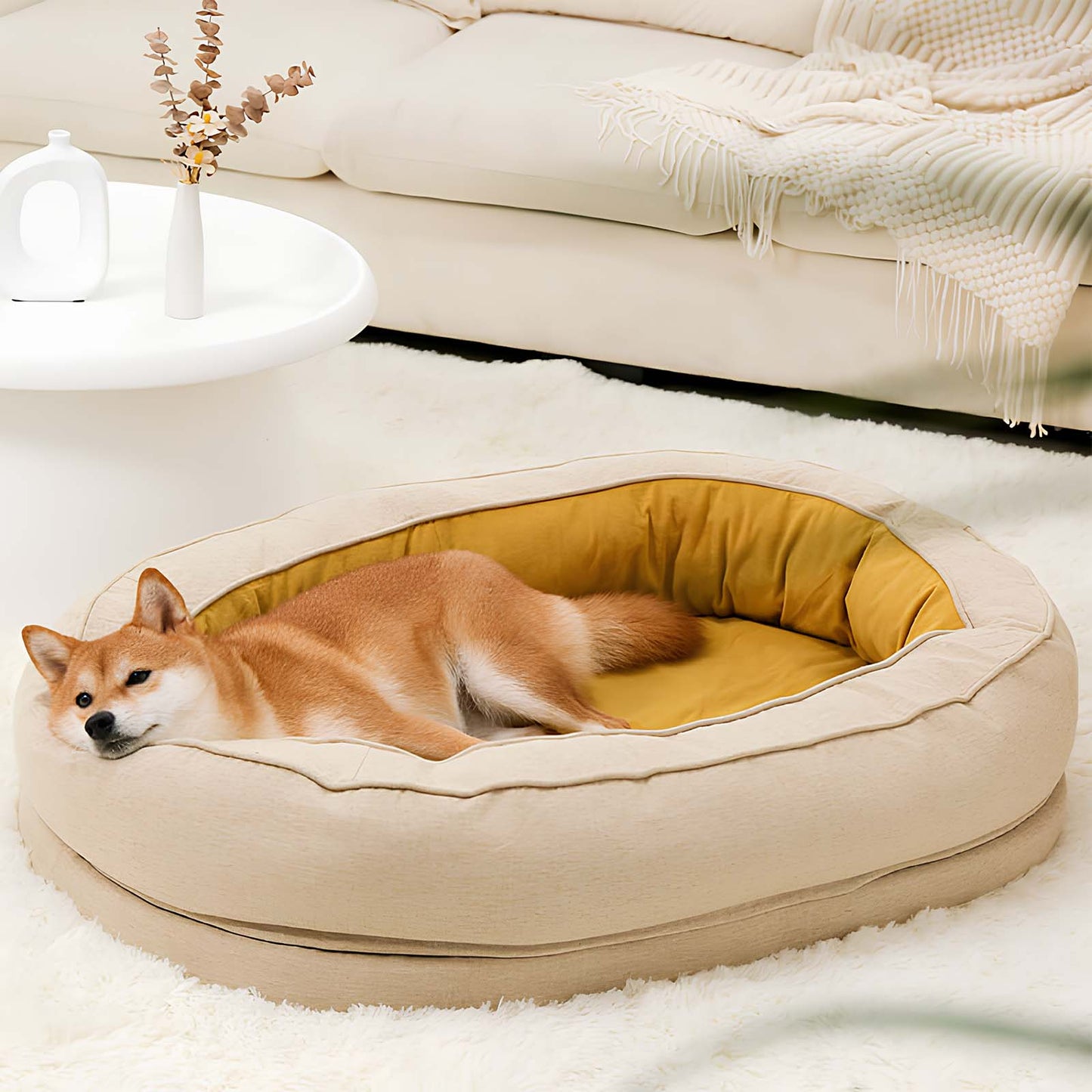 All-Season Donut Oval Dog & Cat Bed