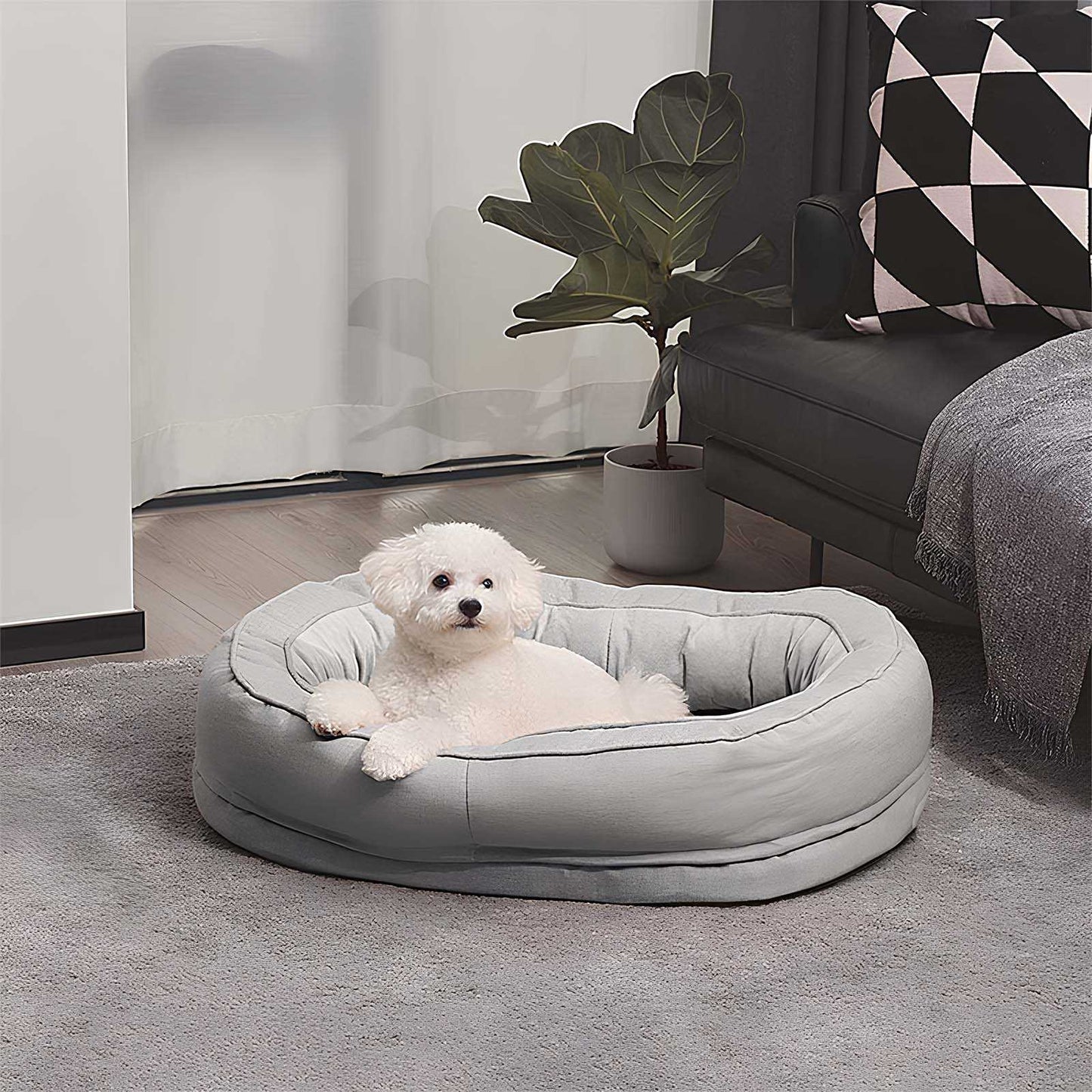 All-Season Donut Oval Dog & Cat Bed