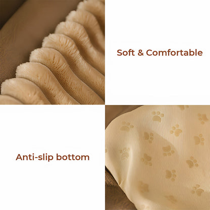 All-Season Cozy Removable Backrest Dog Bed