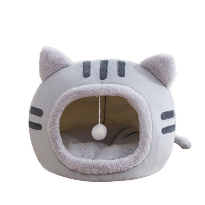 Cozy Cat Cave Bed with Removable Cushion Floor