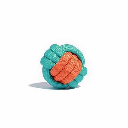 Color Clash Knots Ball Toy for Dog Toss Games