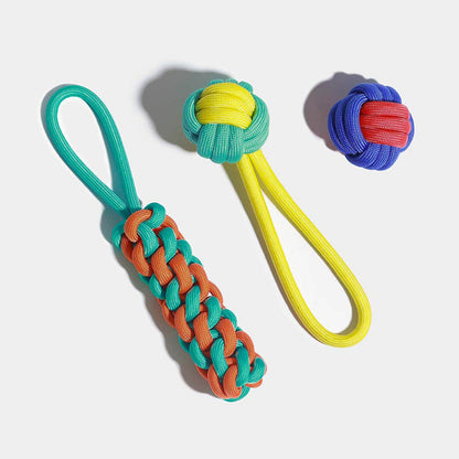 Color Clash Knots Rope Dog Toy Collection