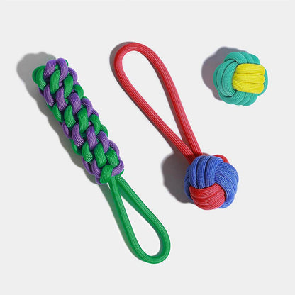 Color Clash Knots Rope Dog Toy Collection