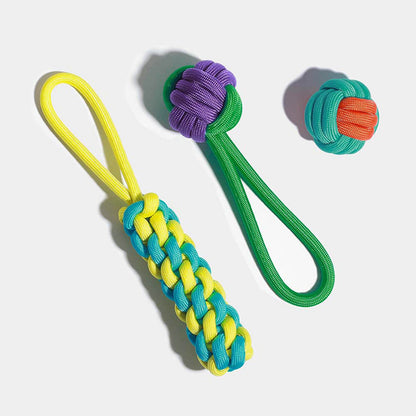 Color Clash Knots Rope Dog Toy Collection