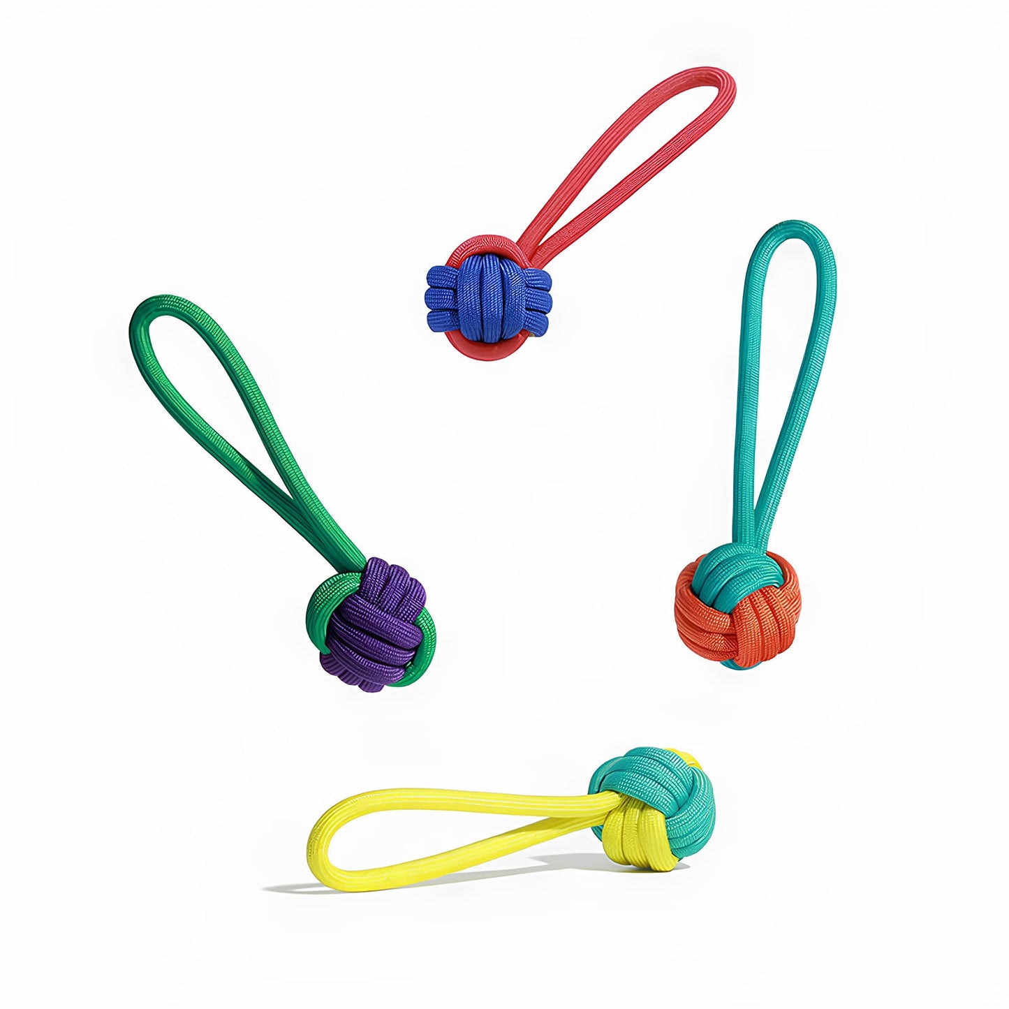 Color Clash Knots Rope Tug Toy for Dogs