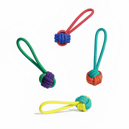 Color Clash Knots Rope Tug Toy for Dogs