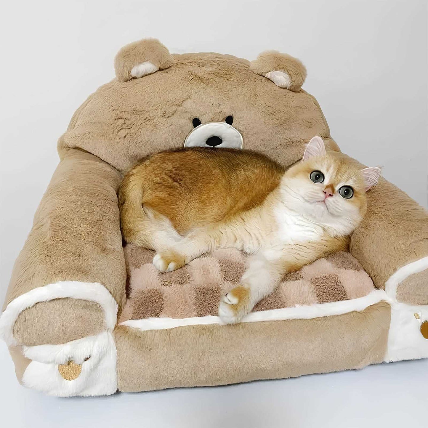 Comfy Calming Pet Bed Adorable Dog & Cat Sofa Bed