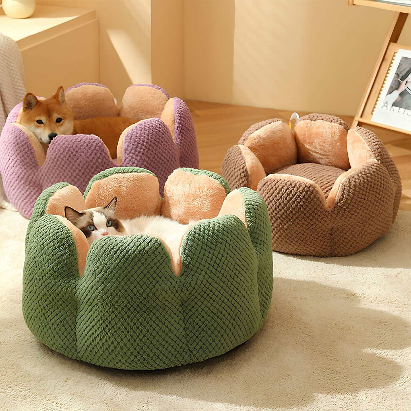 Comfy Pet Bed Cactus-Shaped Retreat for Pets