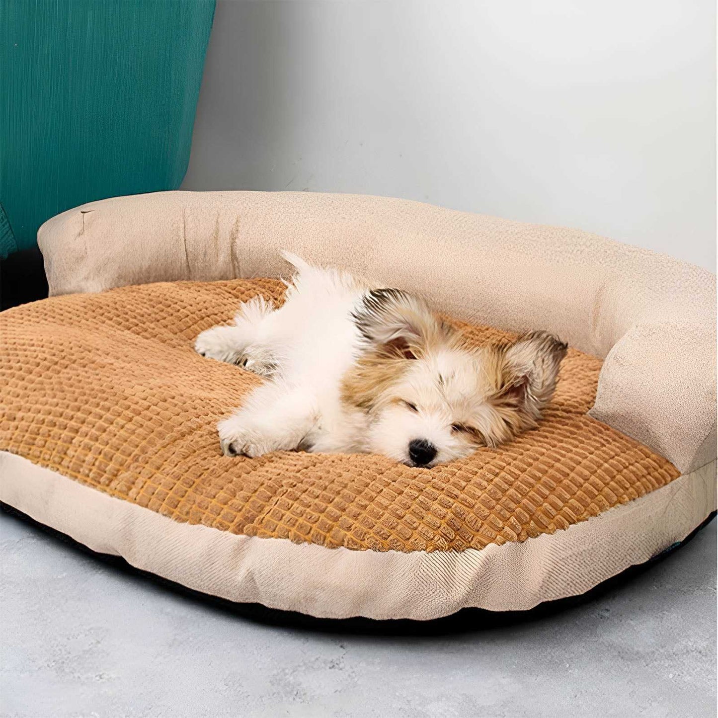 Corn Fleece Neck Guard Pet Bed Removable Indoor Dog Sofa Bed