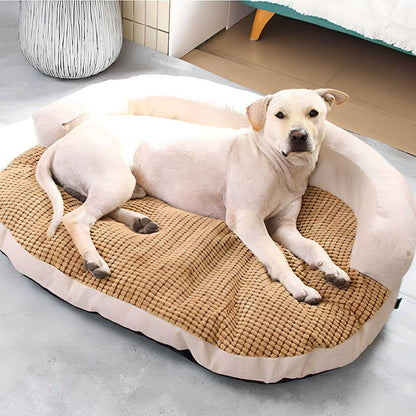 Corn Fleece Neck Guard Pet Bed Removable Indoor Dog Sofa Bed