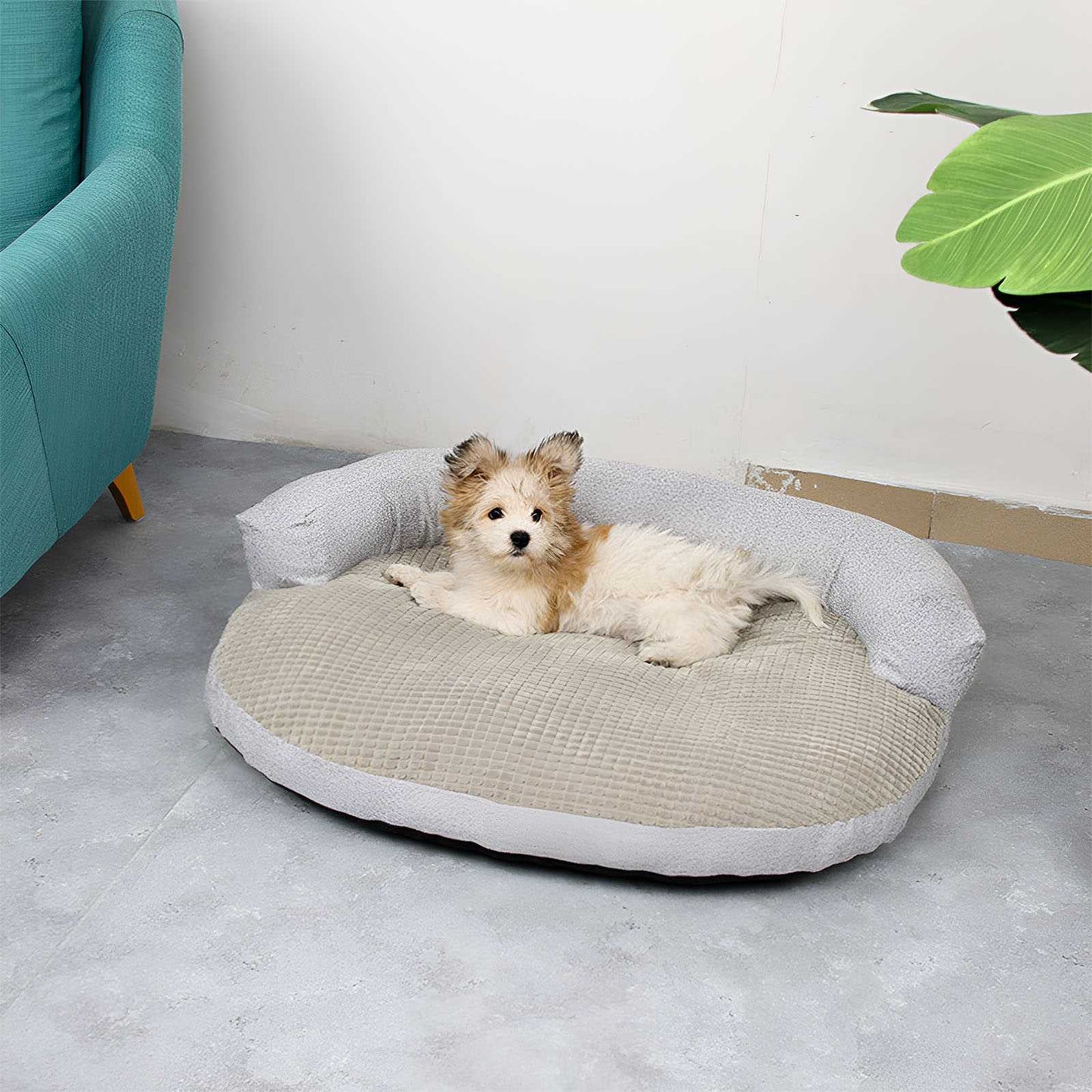 Corn Fleece Neck Guard Pet Bed Removable Indoor Dog Sofa Bed