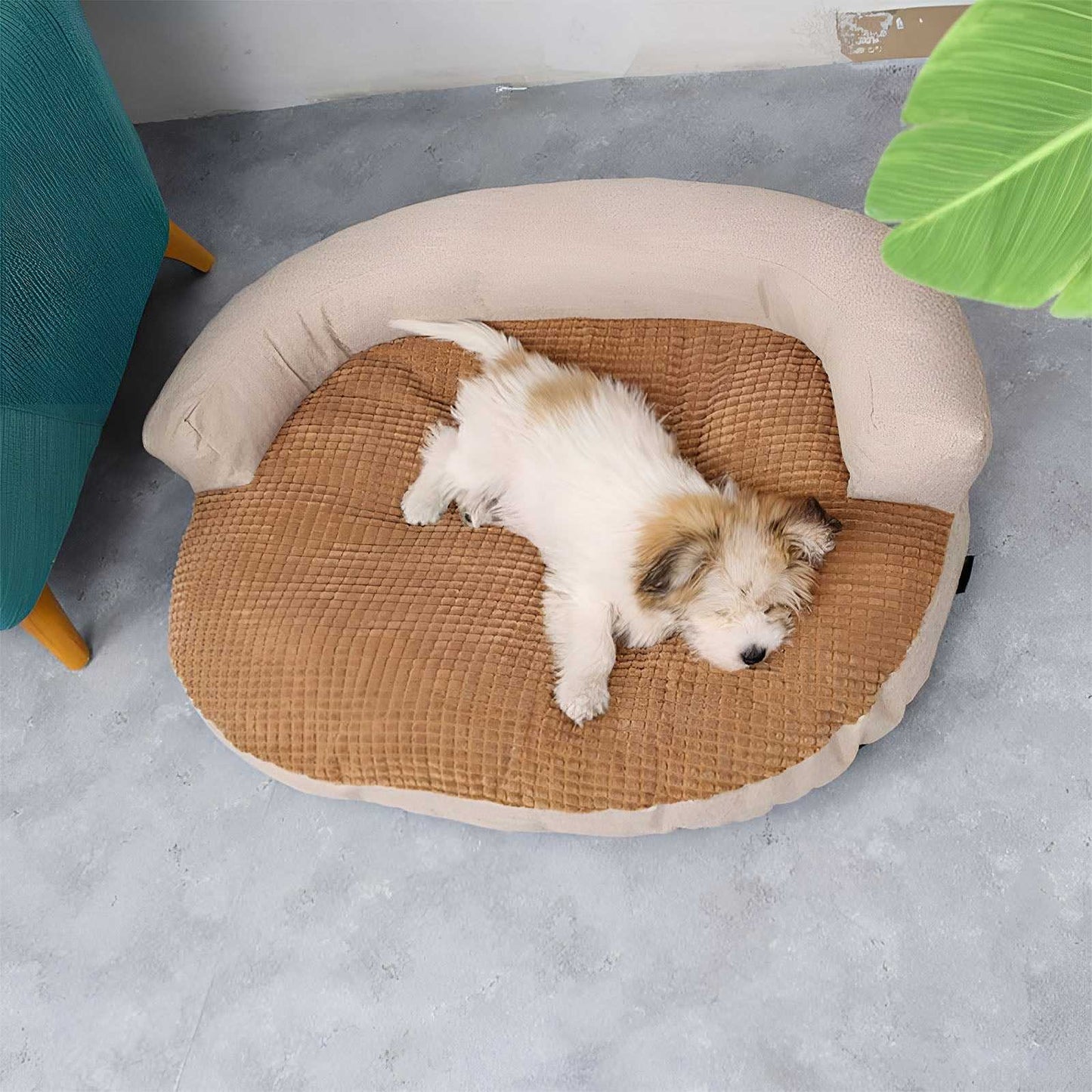 Corn Fleece Neck Guard Pet Bed Removable Indoor Dog Sofa Bed