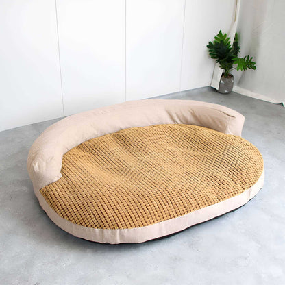 Corn Fleece Neck Guard Pet Bed Removable Indoor Dog Sofa Bed