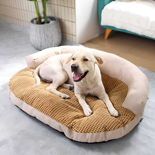 Corn Fleece Neck Guard Pet Bed Removable Indoor Dog Sofa Bed