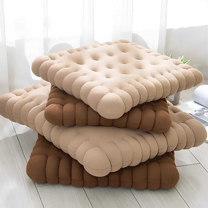 Cozy Biscuit-Shaped Plush Small Dog Bed