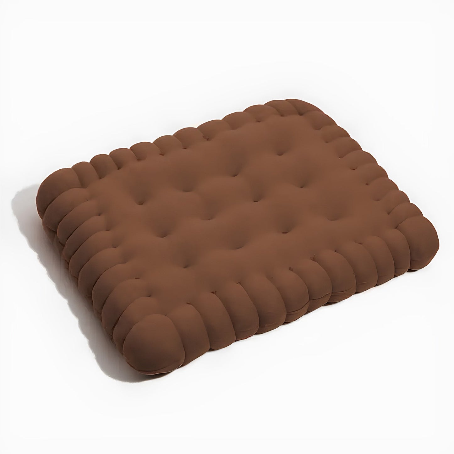 Cozy Biscuit-Shaped Plush Small Dog Bed