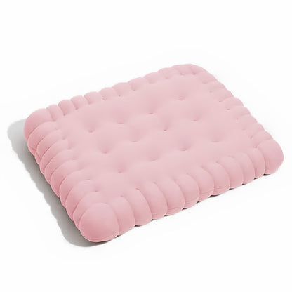 Cozy Biscuit-Shaped Plush Small Dog Bed