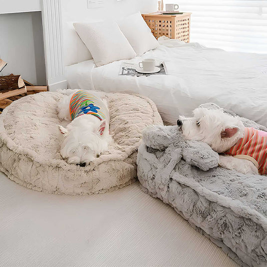 Cozy Bone Cloud Dog Bed Soothing Warmth