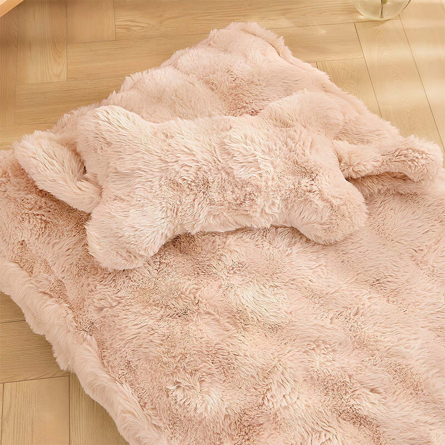 Cozy Fluffy Plush Calming Dog Bed With Pillow