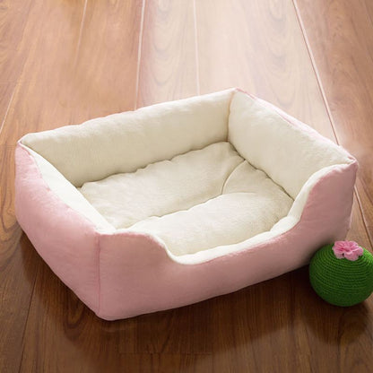 Cozy Plush Rectangular Pet Bed for Cats and Dogs