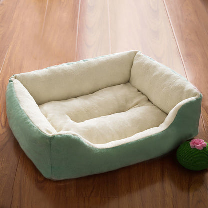 Cozy Plush Rectangular Pet Bed for Cats and Dogs