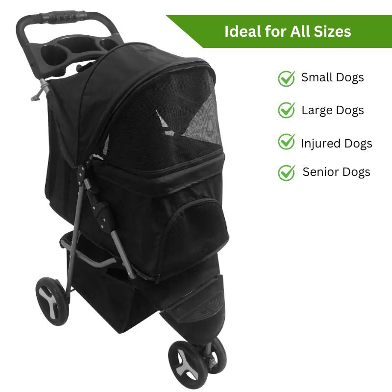 Foldable Stroller for Small and Large Dogs