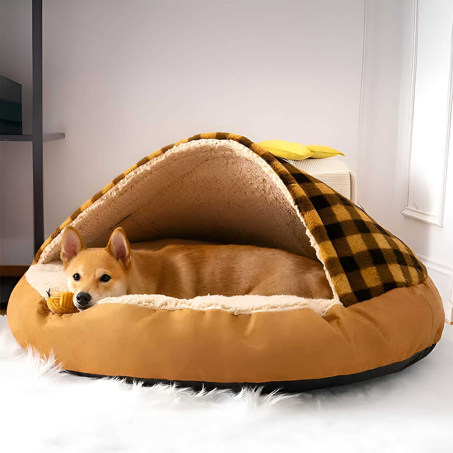 Dreamy Canopy Dog Nest Bed Cozy Hideaway for Pets