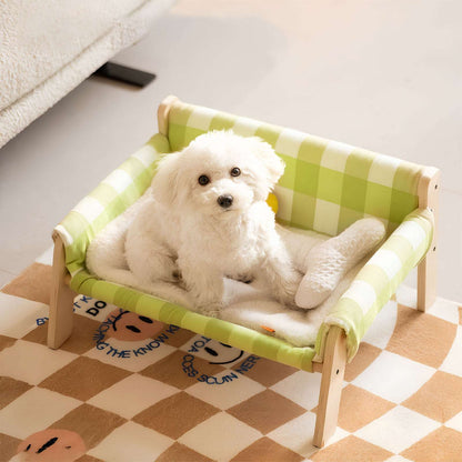 Fashion Checkered Wooden Pet Sofa Bed