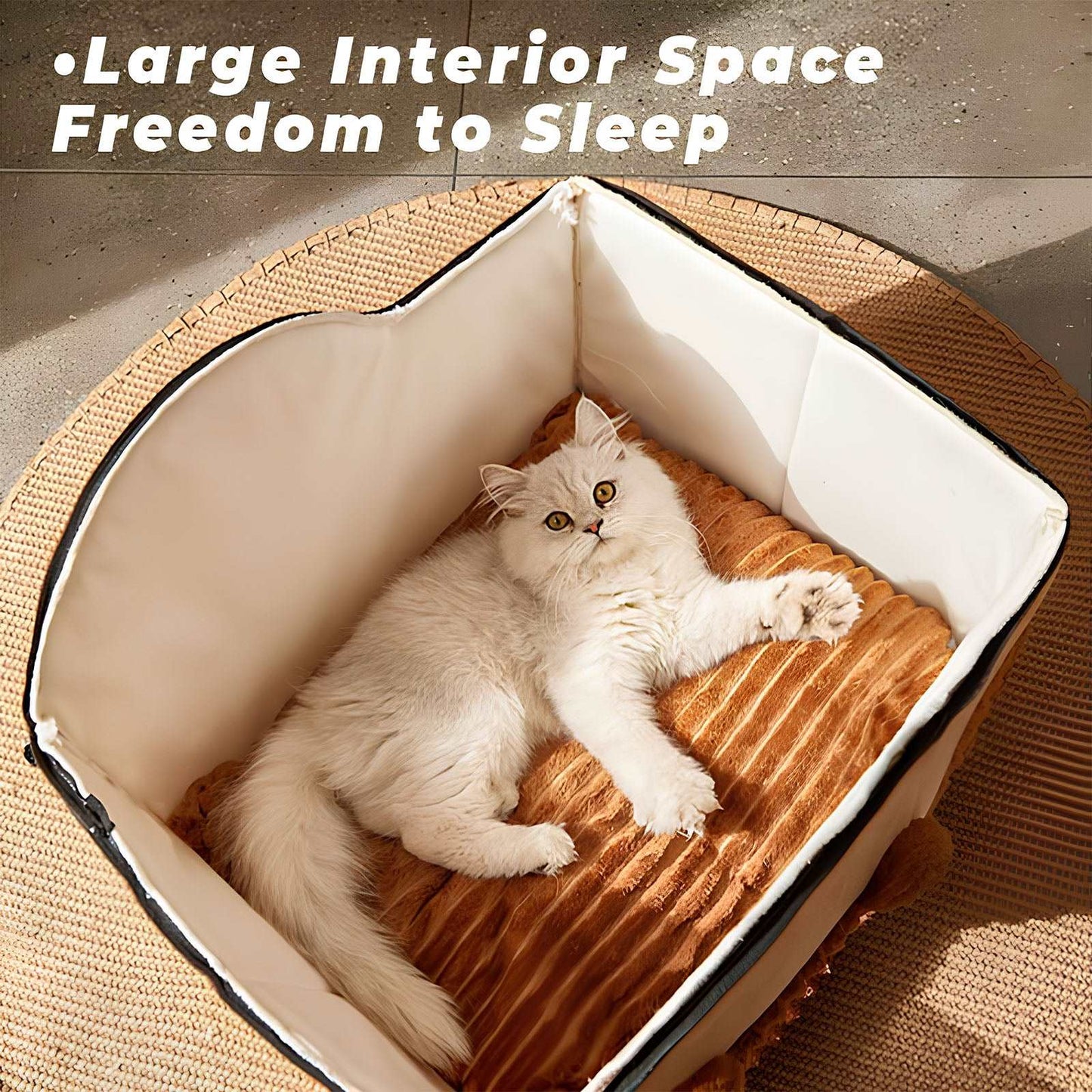 House Style Semi Enclosed Cat Bed Cozy Kitty Comfort