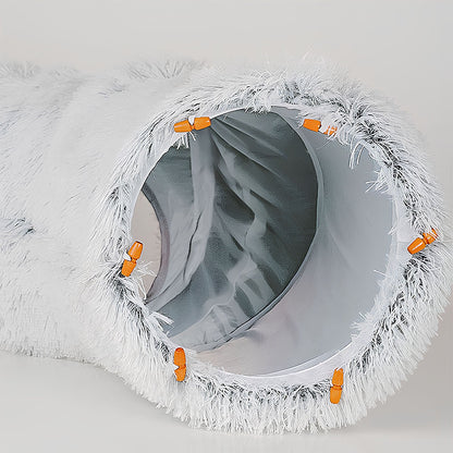 Indoor Cat Tunnel Bed Soft Round & Foldable Fun