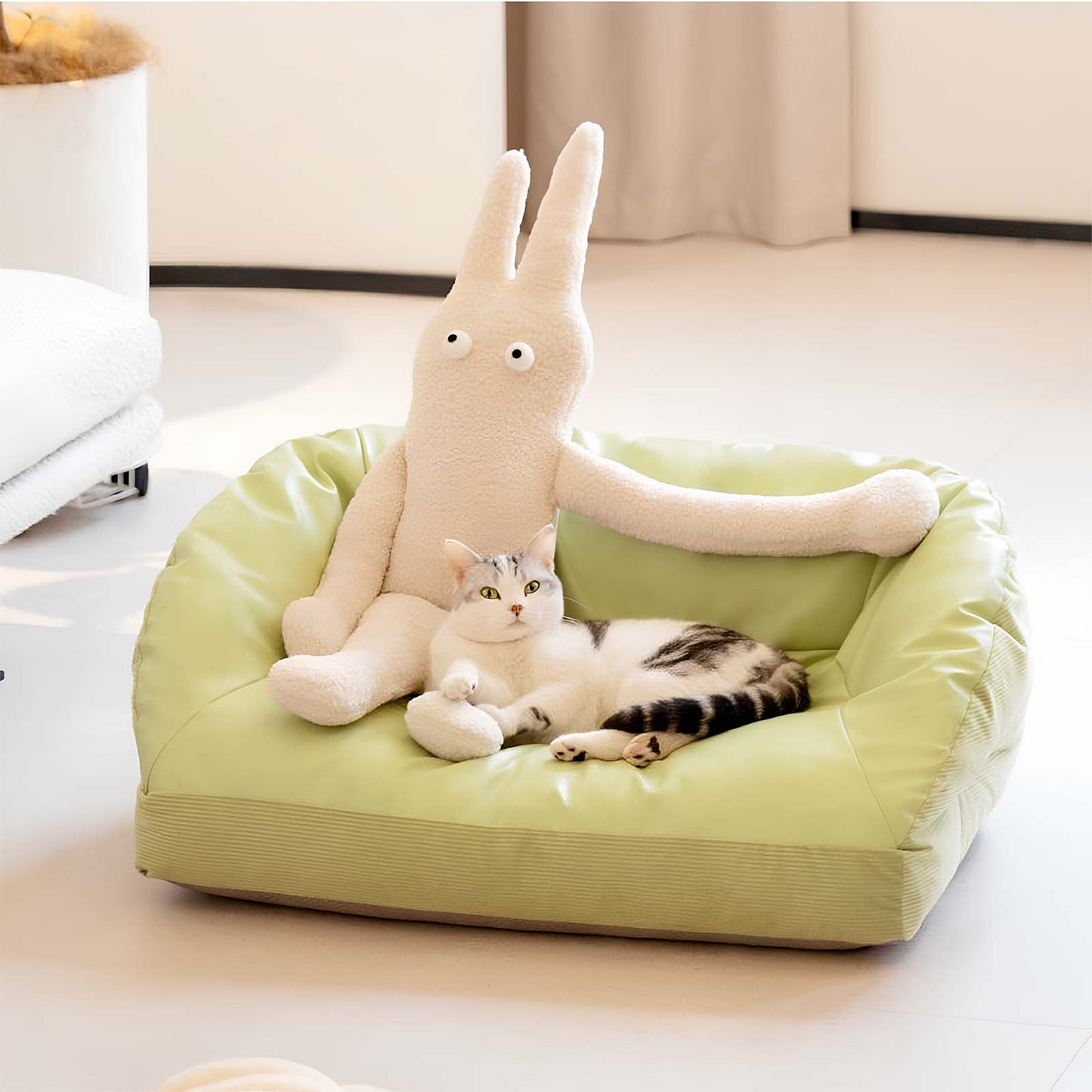 Leather Cooling Dog & Cat Sofa Bed