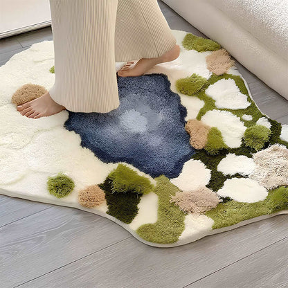 Luxury Hand-Tufted Wool Pet Blanket Moss Rug Style