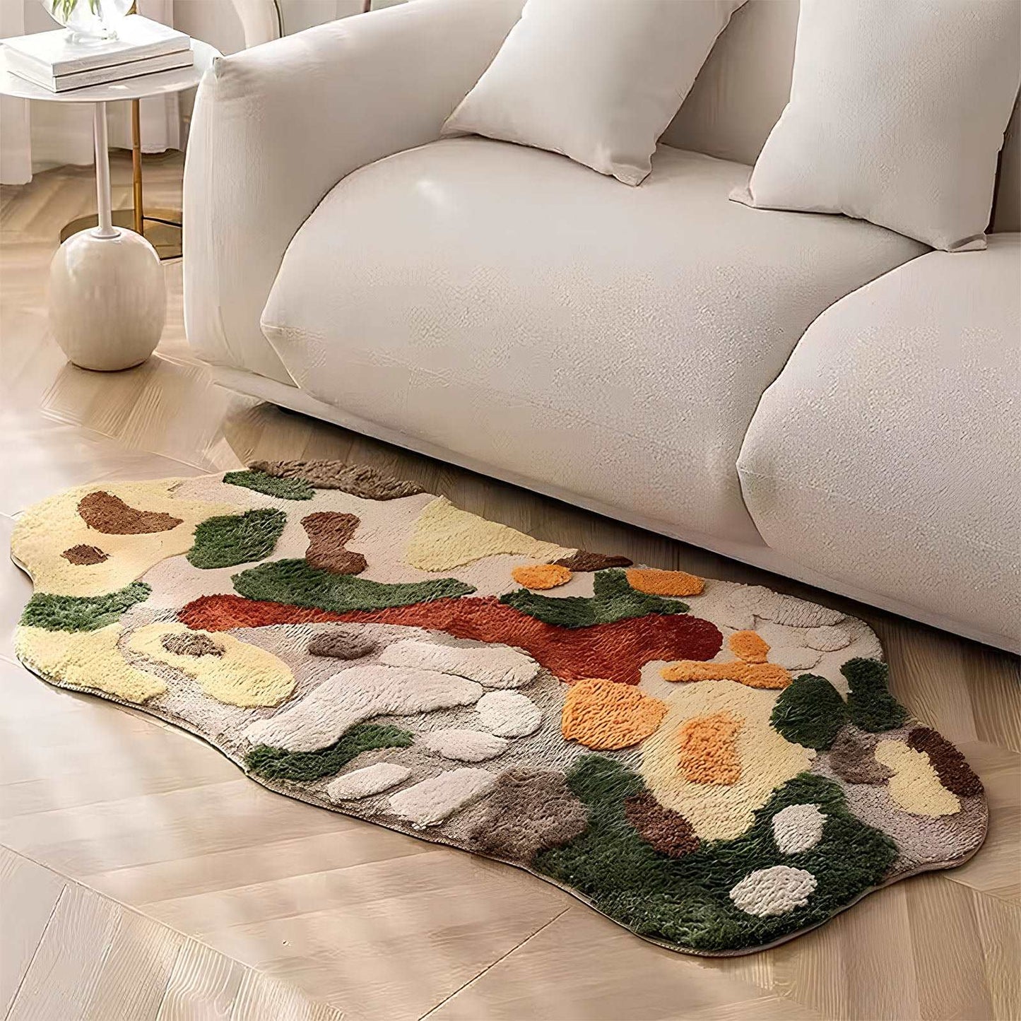 Luxury Hand-Tufted Wool Pet Blanket Moss Rug Style