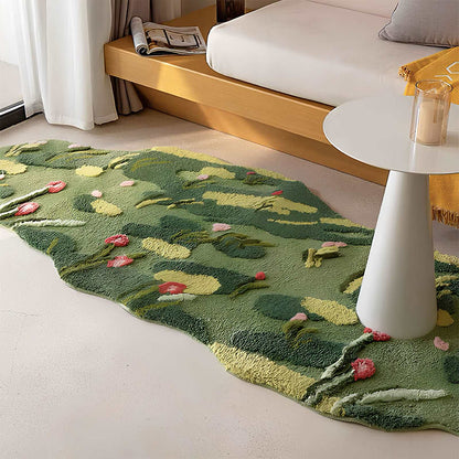 Luxury Hand-Tufted Wool Pet Blanket Moss Rug Style