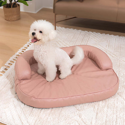 Luxury Leathaire Sofa Scratch-resistant Orthopedic Dog Bed