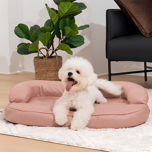 Luxury Leathaire Sofa Scratch-resistant Orthopedic Dog Bed