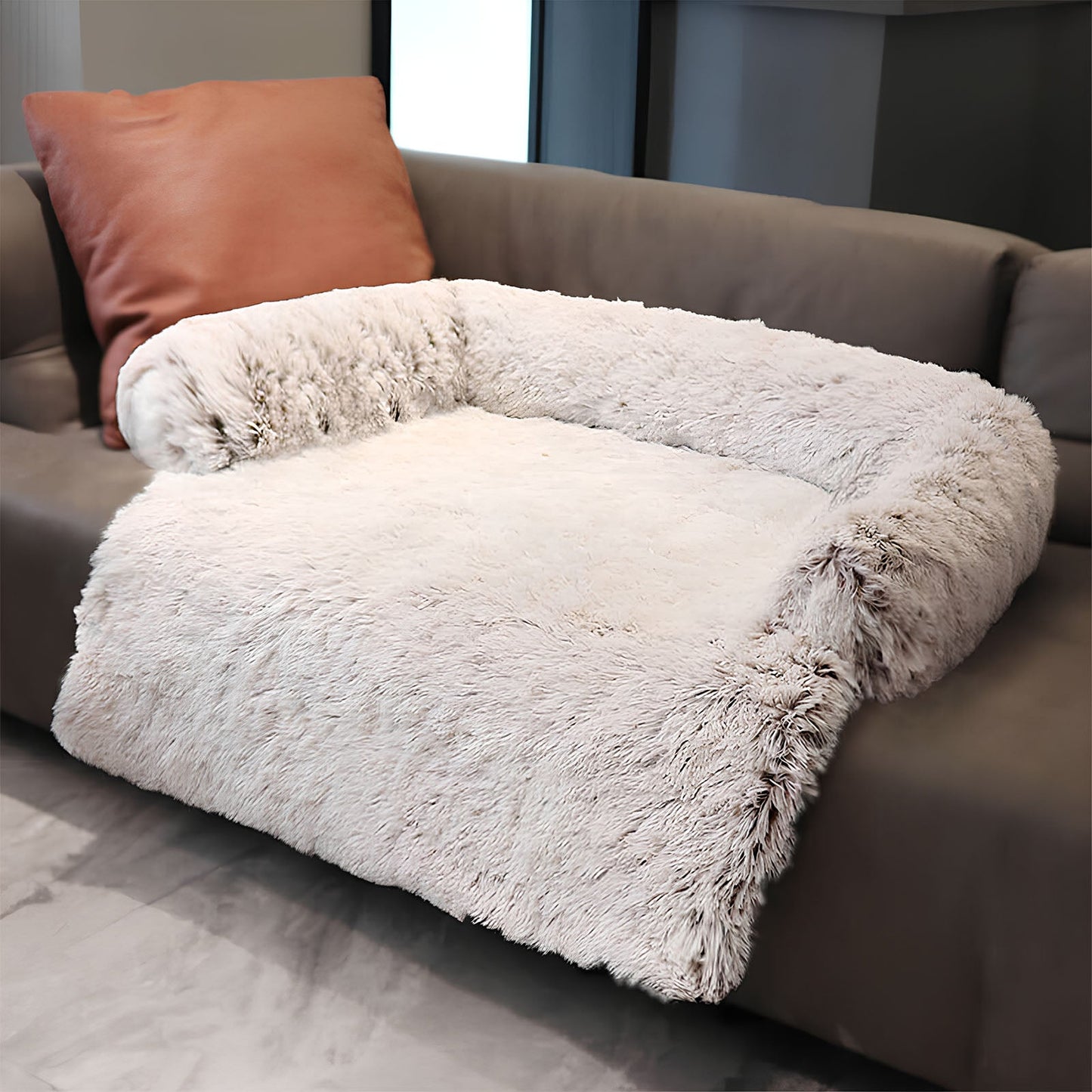 Luxury Plush Backrest Pet Sofa Bed