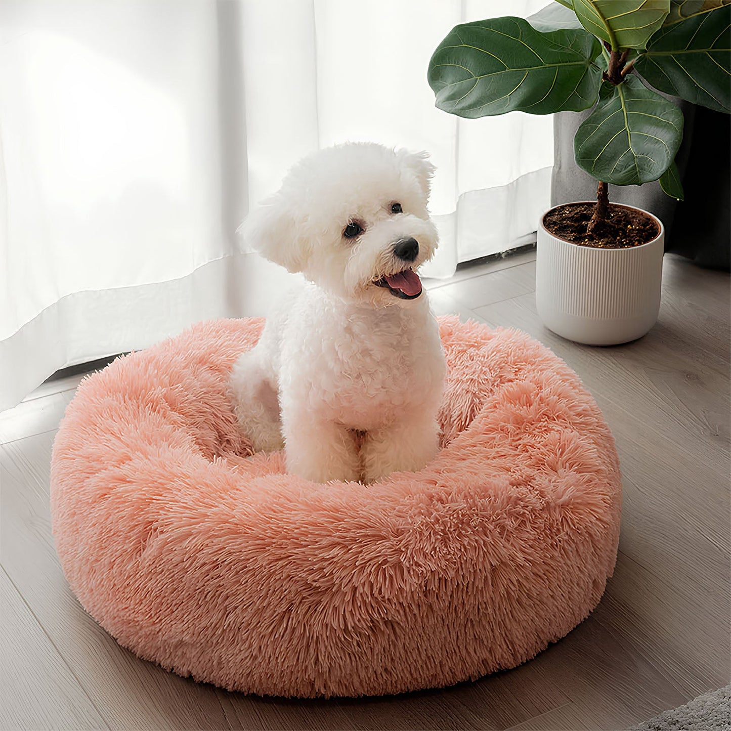 Luxury Round & Fluffy Dog Bed for Ultimate Comfort