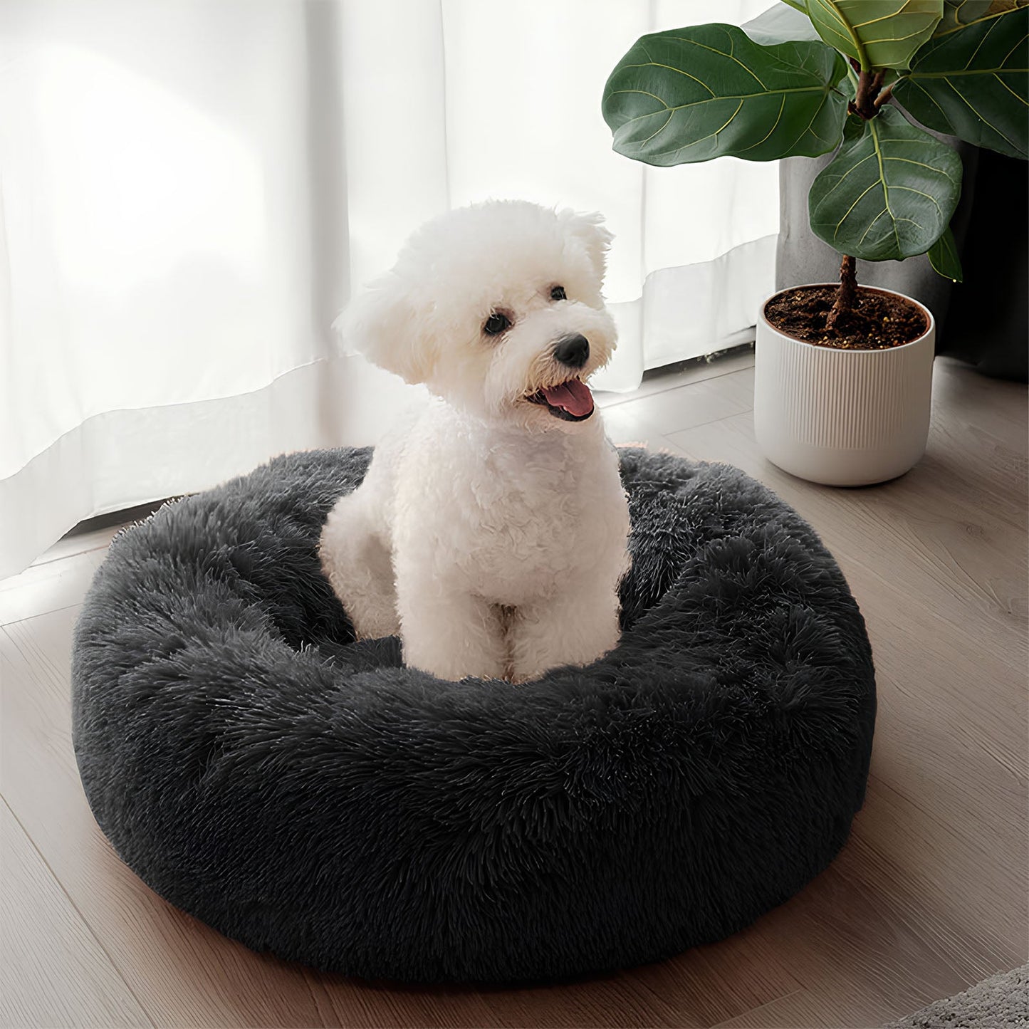 Luxury Round & Fluffy Dog Bed for Ultimate Comfort