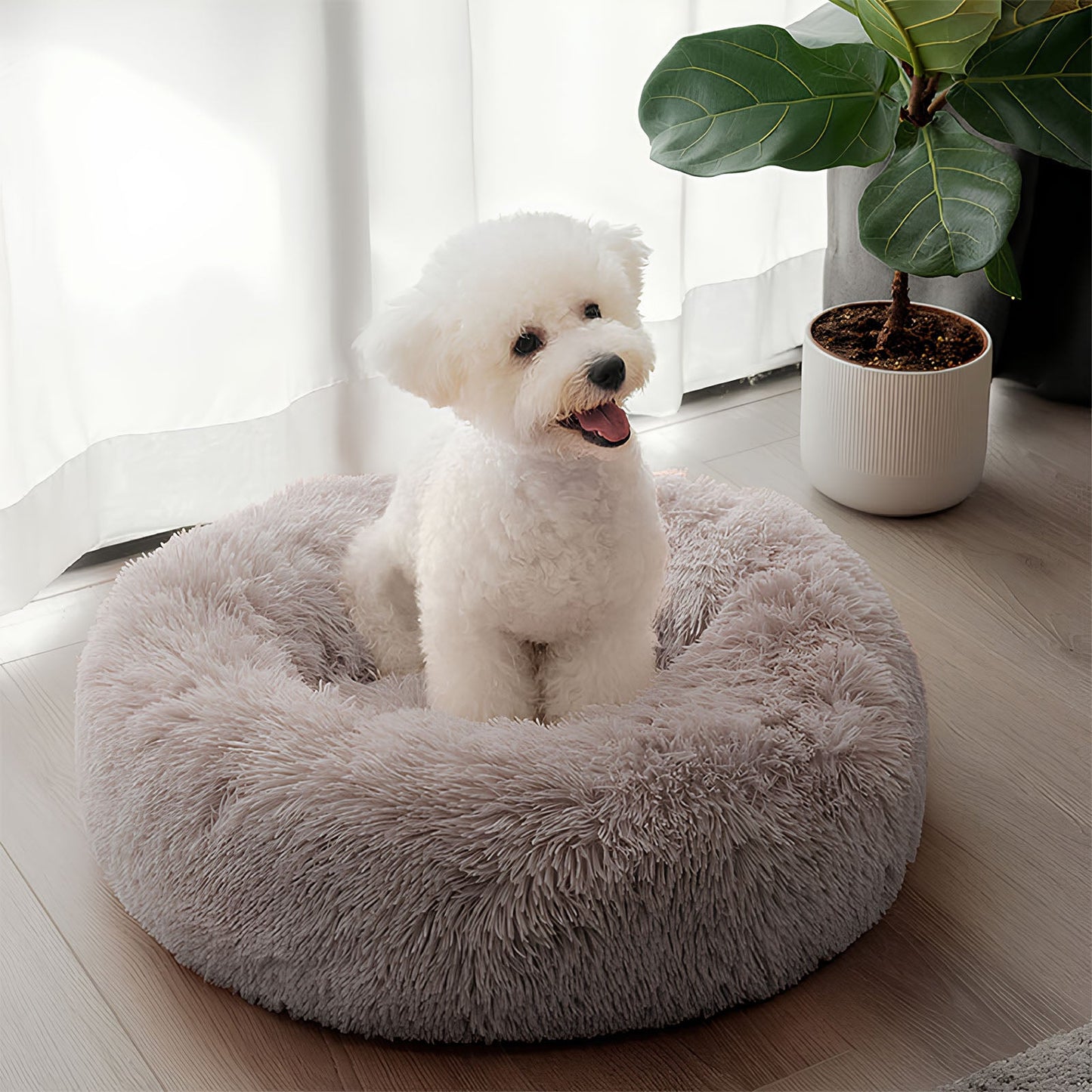 Luxury Round & Fluffy Dog Bed for Ultimate Comfort