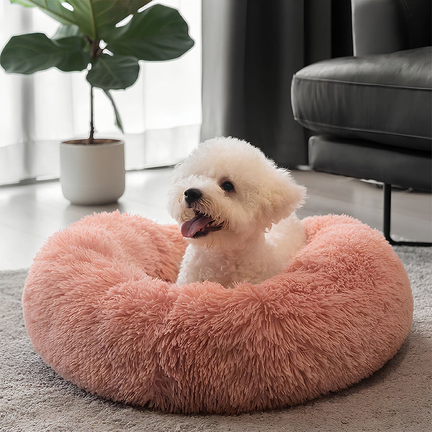 Luxury Round & Fluffy Dog Bed for Ultimate Comfort