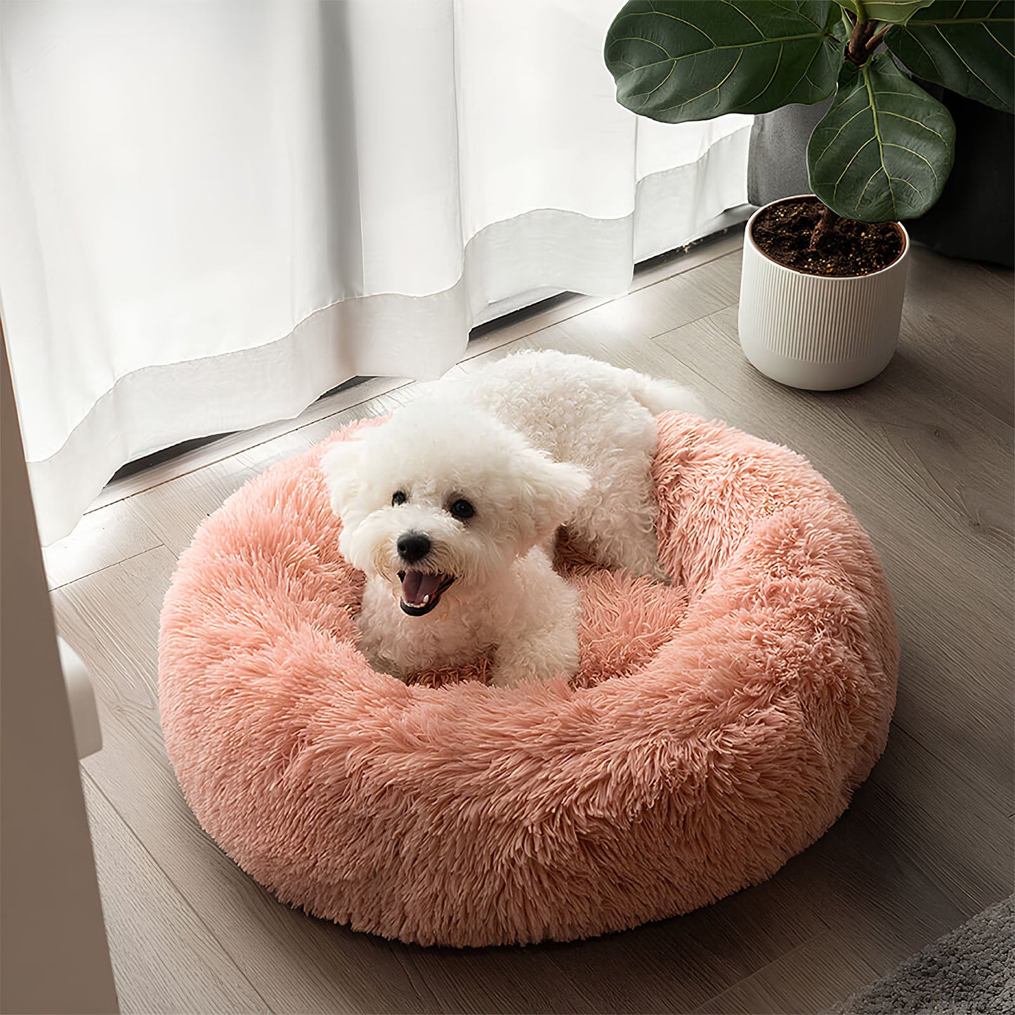 Luxury Round & Fluffy Dog Bed for Ultimate Comfort