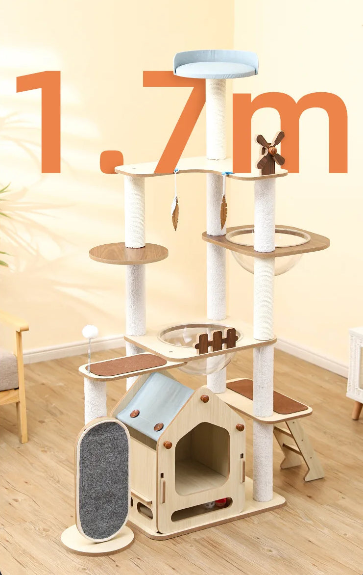 Multi-Level Cat Tree with Cozy Condo and Playful Accessories