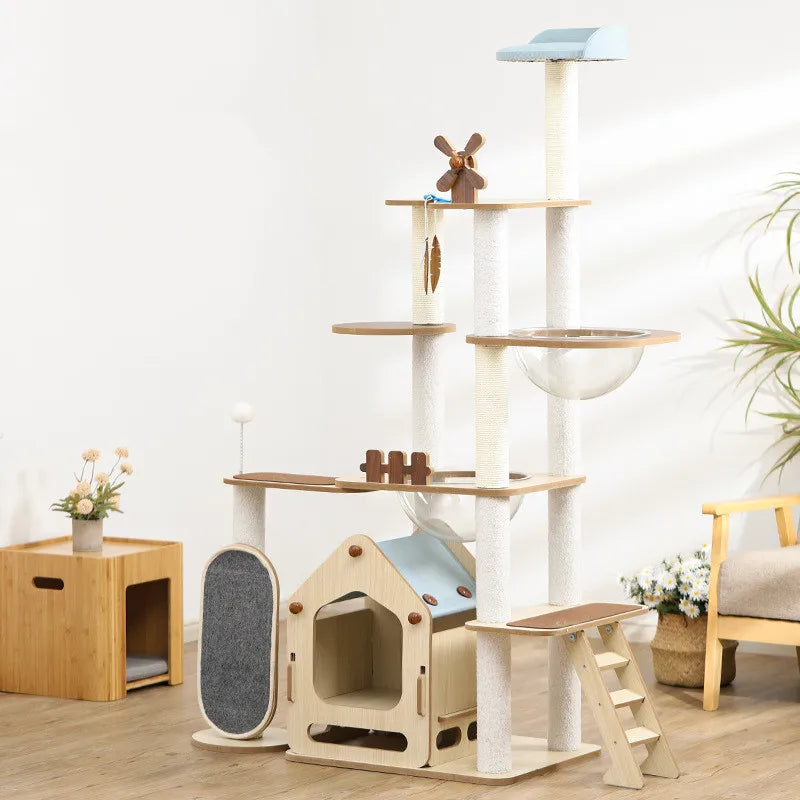 Multi-Level Cat Tree with Cozy Condo and Playful Accessories