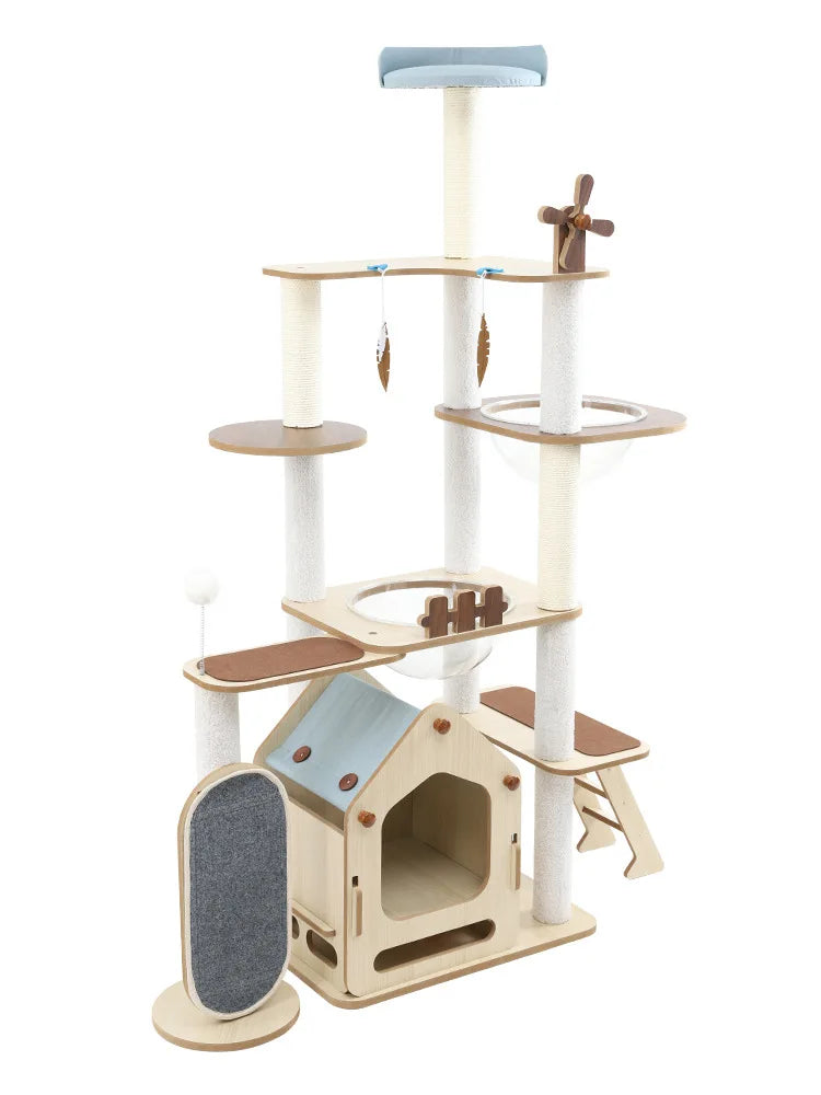 Multi-Level Cat Tree with Cozy Condo and Playful Accessories