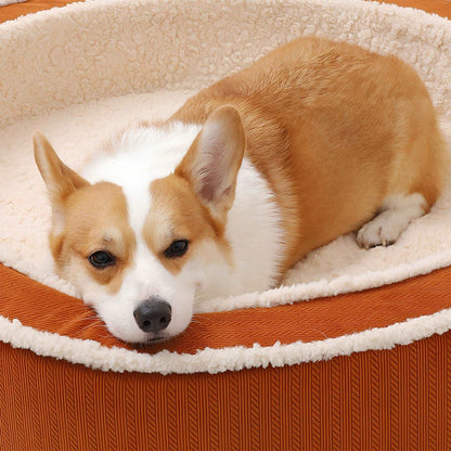 Orthopedic Cozy Round Dog Bed Supportive and Warm