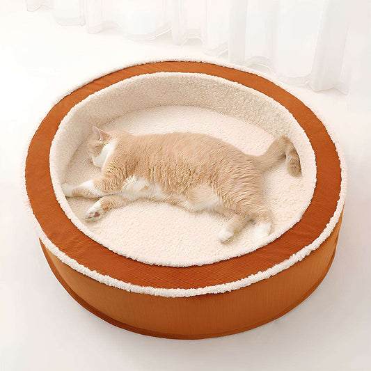 Orthopedic Cozy Round Dog Bed Supportive and Warm