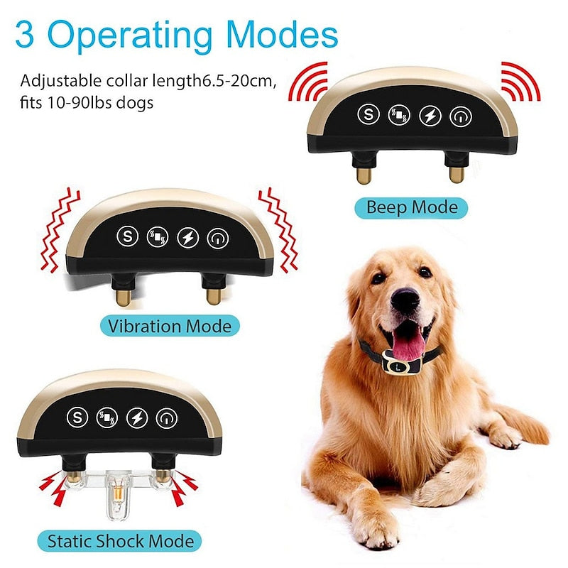 Rechargeable Anti-Bark Collar with Adjustable Sensitivity and Training Modes